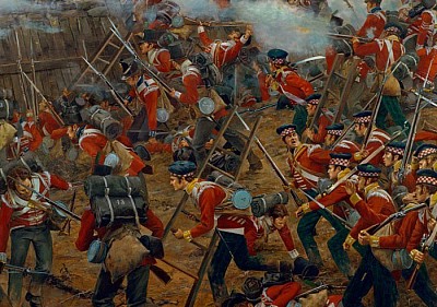 93rd Highlanders with 7th and 43rd Regiments at the Battle of New Orleans  (painting by Don Troiani)