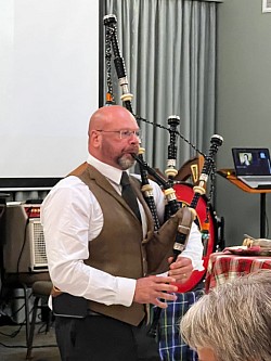 James plays a Piobaireachd at the Burns Supper 2024