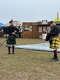 COL Bill C and “Red” McWilliams on the Cowboy stage