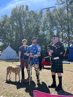 Selma Renaissance fair - Piper to the Scottish Knight