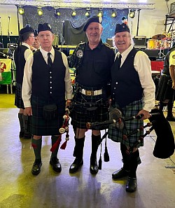 Harold, COL Bill and Steve at Pensacola Celtic Festival, Sep 2024